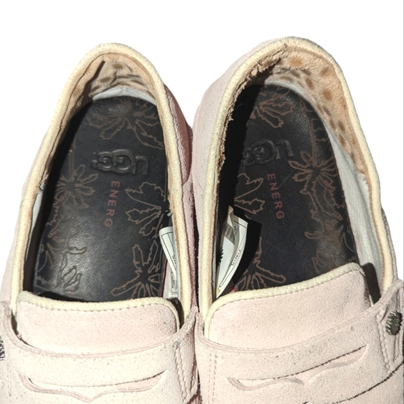 Mens UGG Pink Cali Penny Loafers Slip On Suede Leather Shoes 7 - Picture 4 of 12